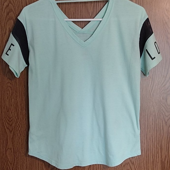 Justice Girls active shirt, mint green SS size 12 - Picture 2 of 5